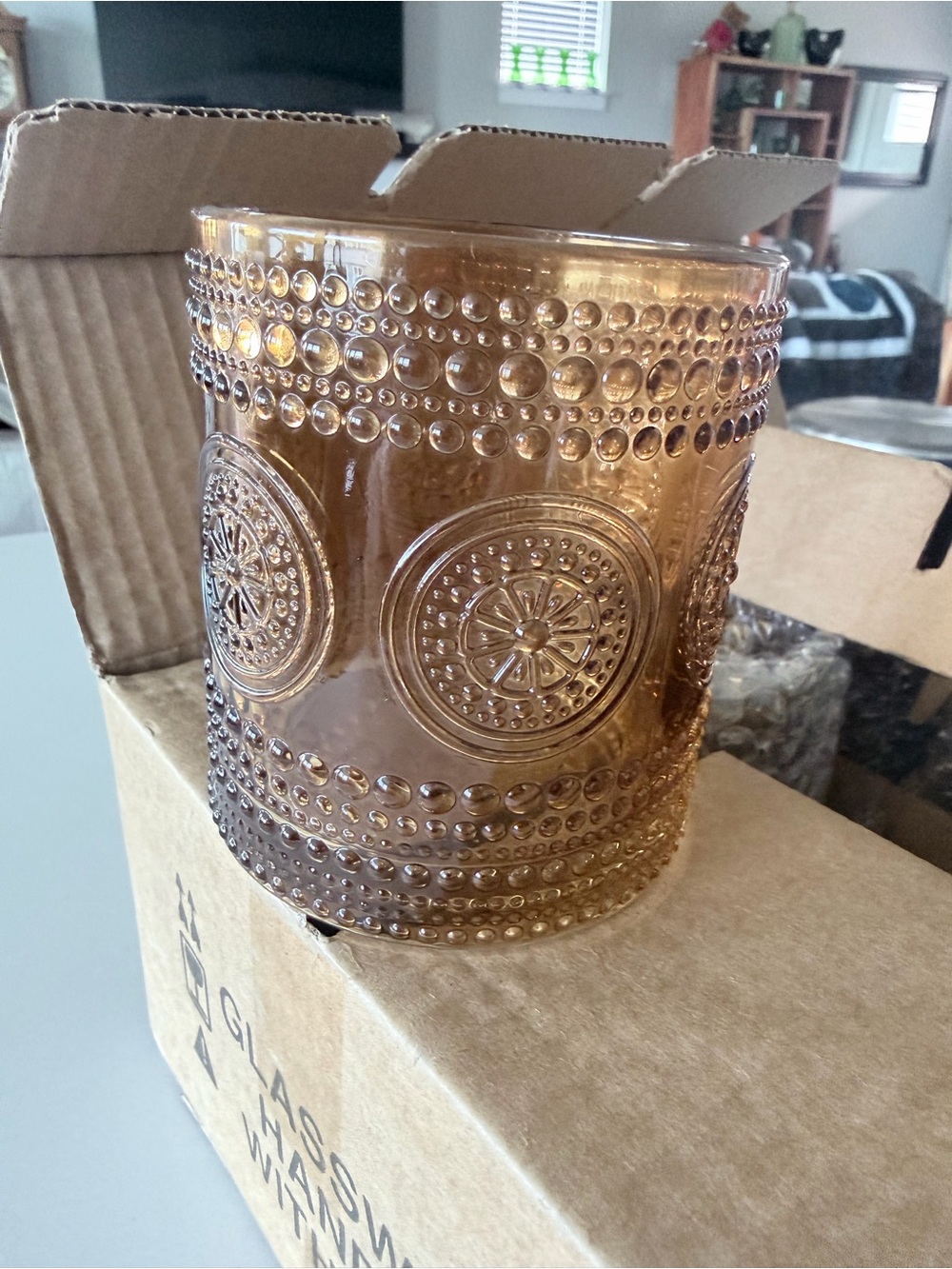 Kate Aspen Amber Textured Vintage Glasses - Picture 2 of 5